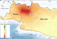 model MMI gempa 22 January 1780